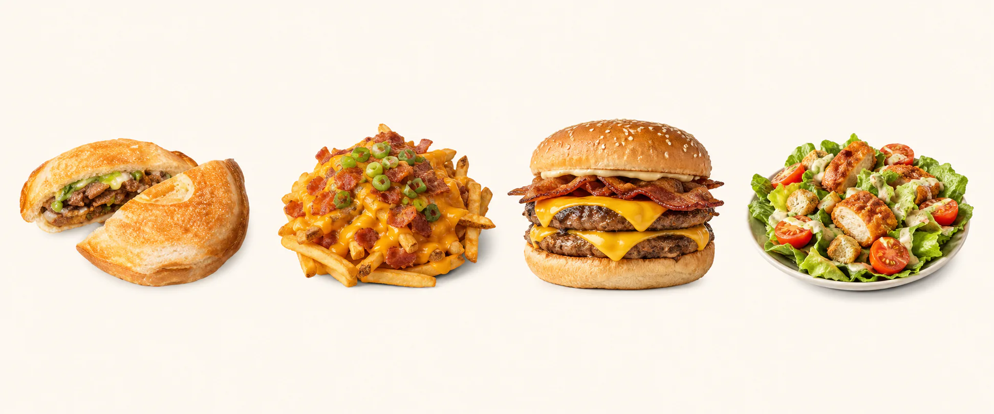 Pin gourmet, frites gourmandes, burger et salade